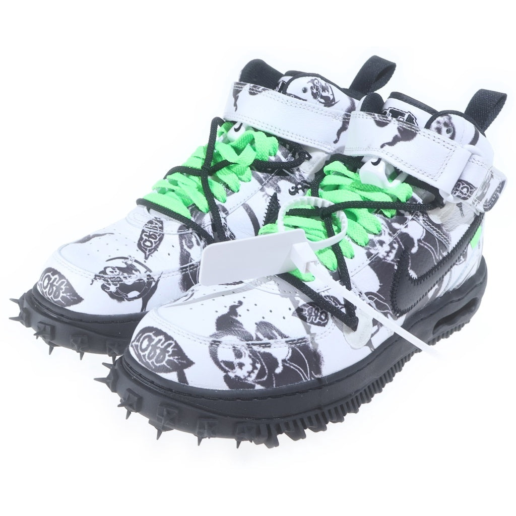 NIKE(ナイキ) ×Off-White Air Force 1 Mid エアフォース1 ハイカットスニーカー DR0500-102 ブラック/ホワイト