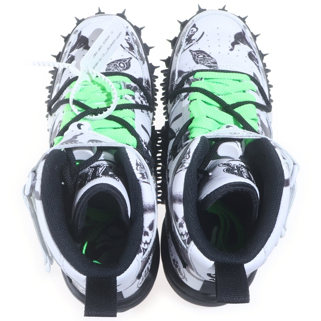 NIKE(ナイキ) ×Off-White Air Force 1 Mid エアフォース1 ハイカットスニーカー DR0500-102 ブラック/ホワイト