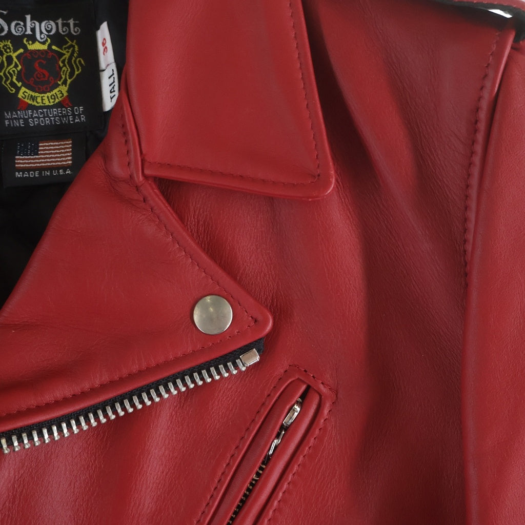 SCHOTT(ショット) 613UST VINTAGE ONESTAR TALL ライダースジャケット 7164 レッド