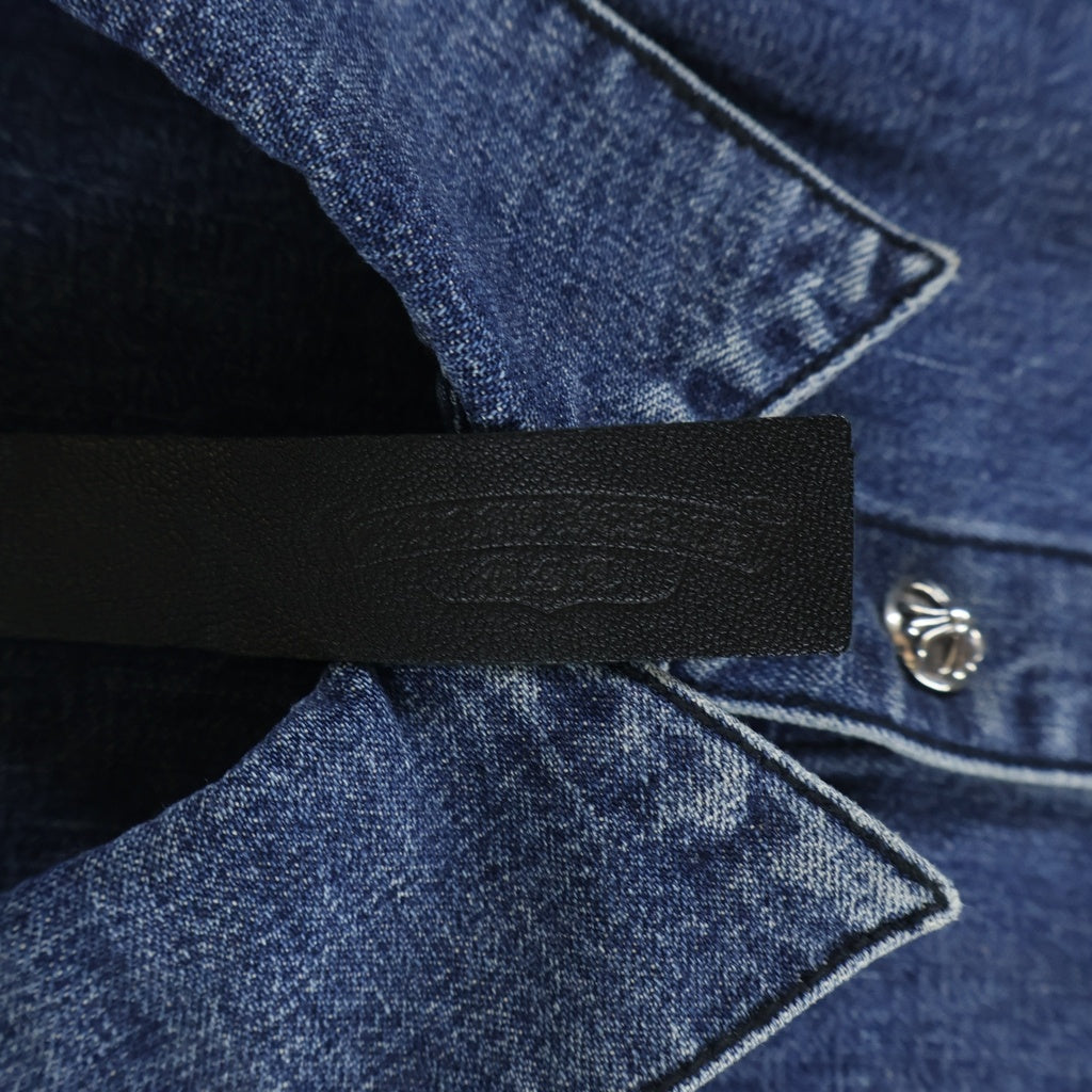 CHROME HEARTS(クロムハーツ) LAST BITE ラストバイト クロスボールボタンデニム長袖シャツ インディゴ ‐