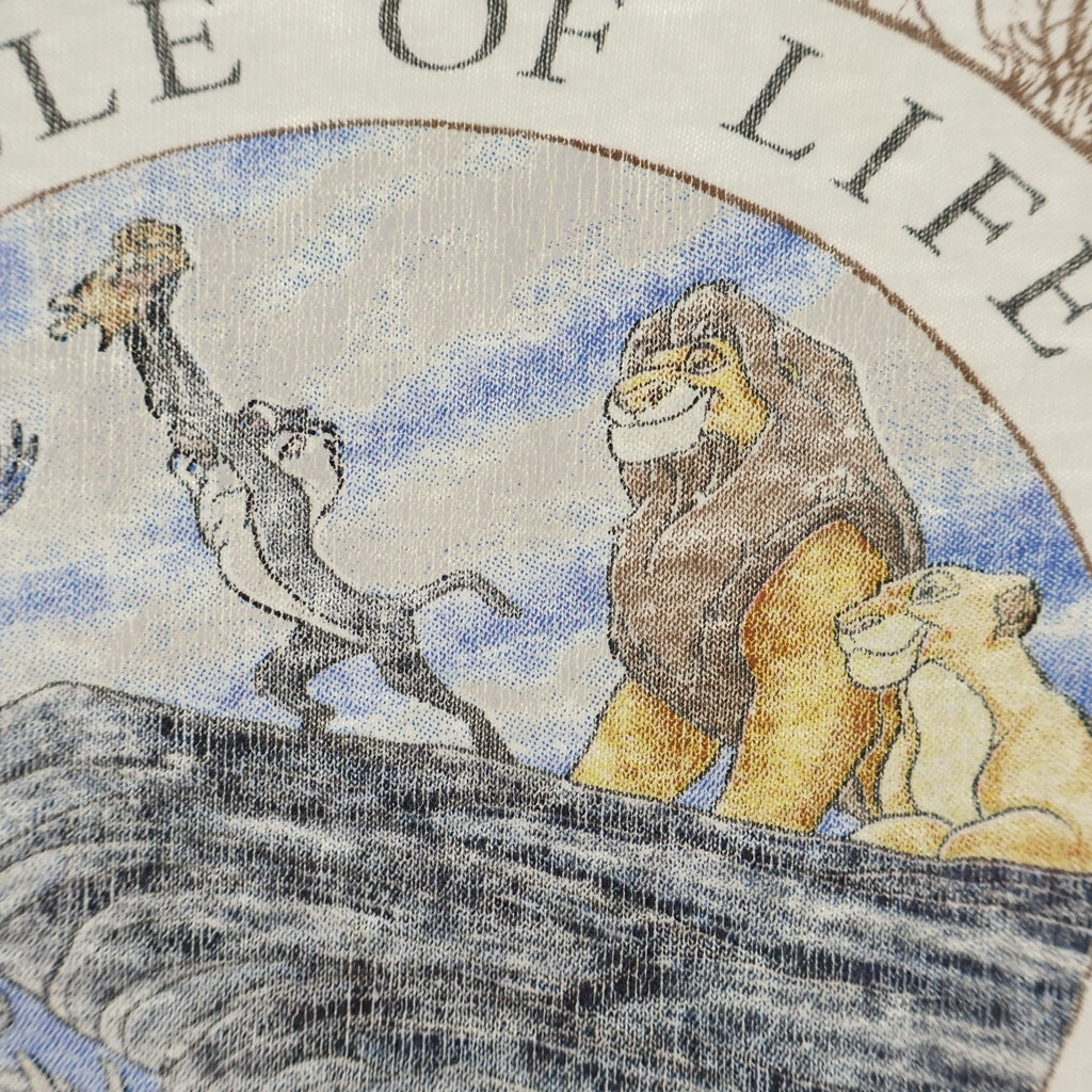 VINTAGE(ヴィンテージ) 90s LION KING ライオンキング クルーネックTシャツ ホワイト -