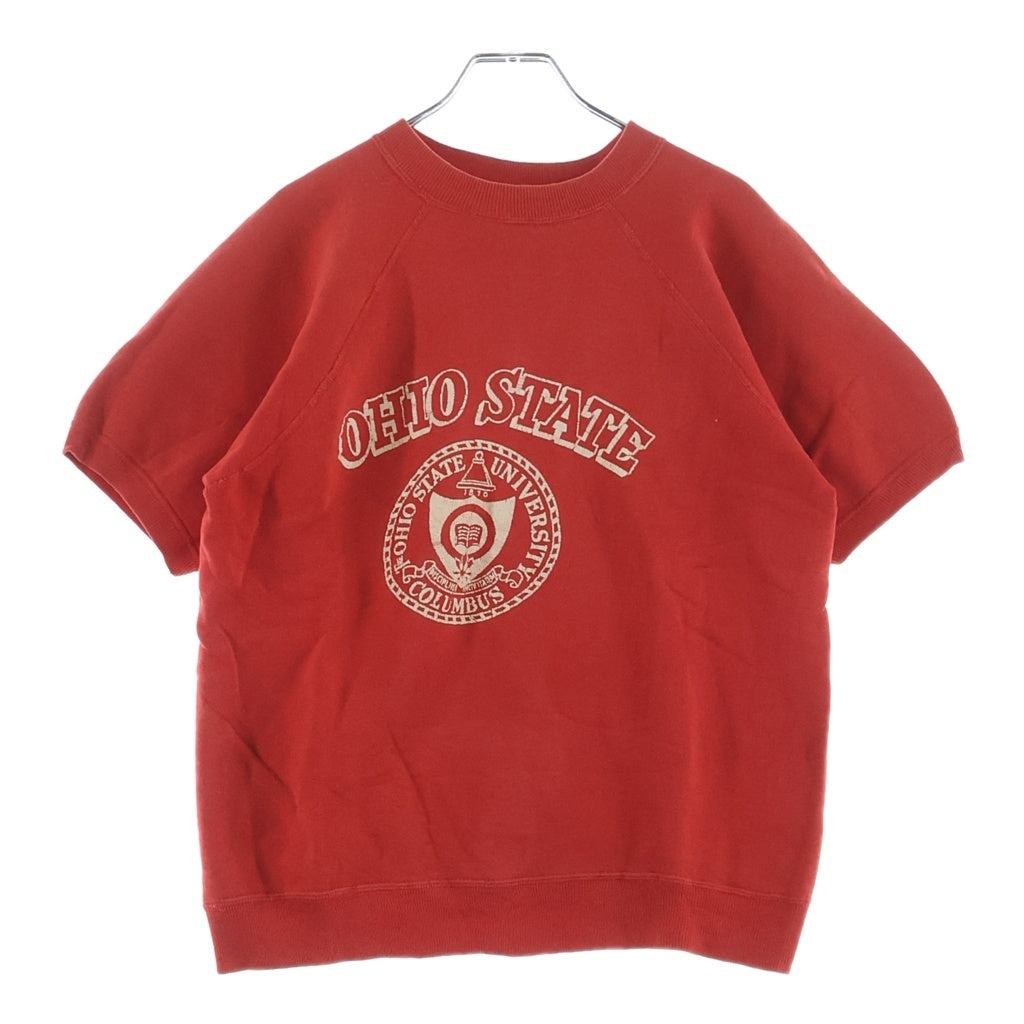 VINTAGE(ヴィンテージ) 60s OHIO STATE 3段 半袖 スウェット レッド -