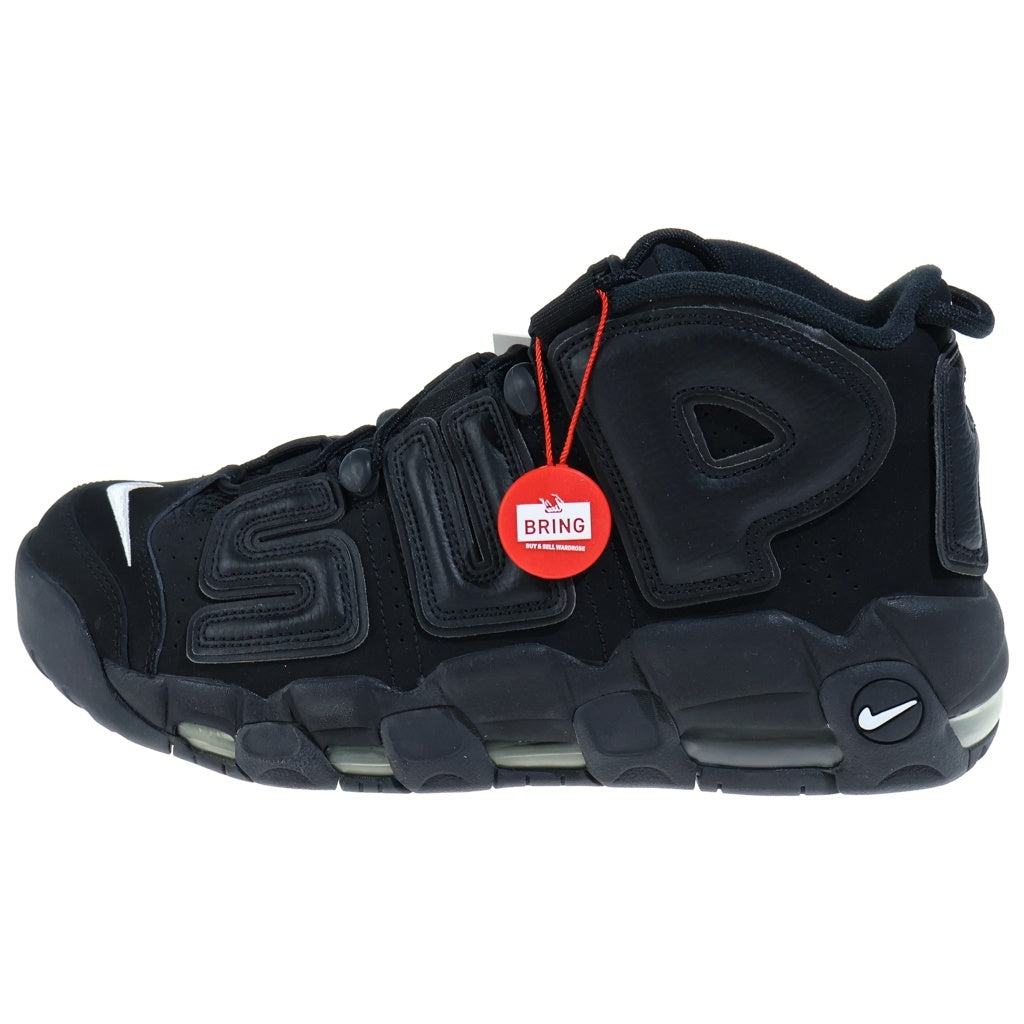 NIKE(ナイキ) ×SUPREME AIR MORE UPTEMPO シュプリーム エアモアアップテンポ モアテン ハイカットスニーカー US9.5/27.5cm 902290-001 ブラック