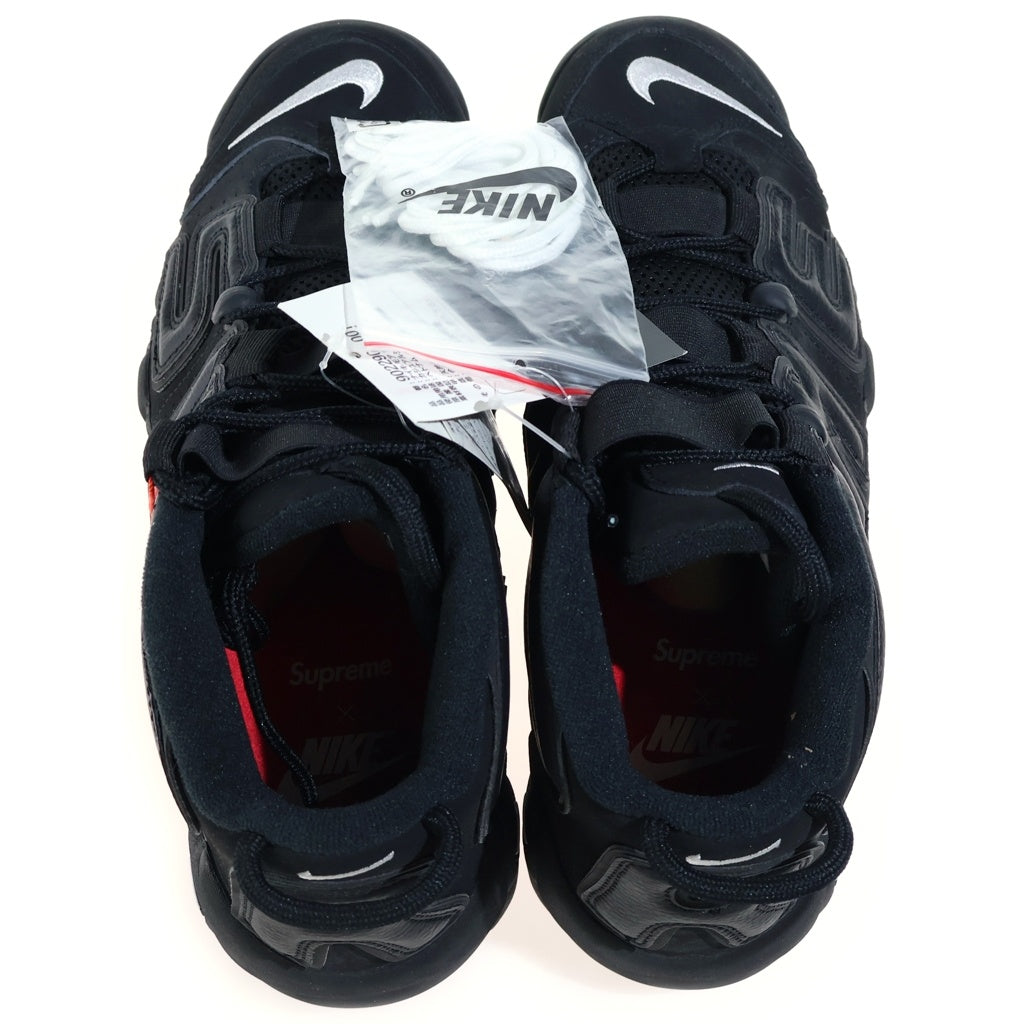 NIKE(ナイキ) ×SUPREME AIR MORE UPTEMPO シュプリーム エアモアアップテンポ モアテン ハイカットスニーカー US9.5/27.5cm 902290-001 ブラック