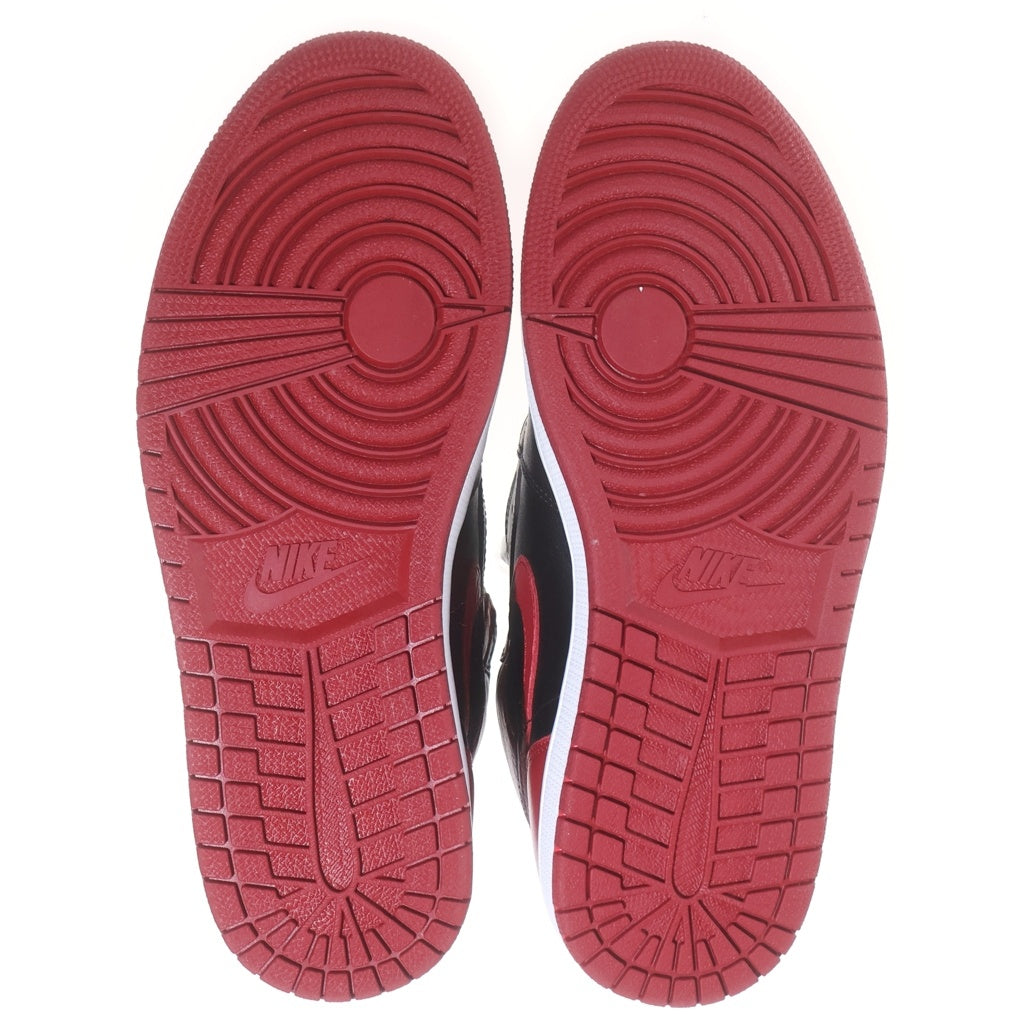 NIKE(ナイキ) AIR JORDAN1 RETRO HIGH OG BRED BANNED エアジョーダン1 レトロ ブレッド バンド ハイカットスニーカー ブラック/レッド US9.5/27.5cm 555088-001
