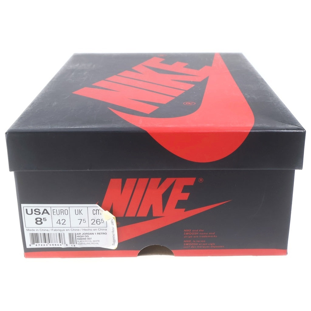 NIKE(ナイキ) AIR JORDAN1 RETRO HIGH OG エアジョーダン1 ロイヤル 2017 ハイカットスニーカー ブルー US8.5/26.5cm 555088-008