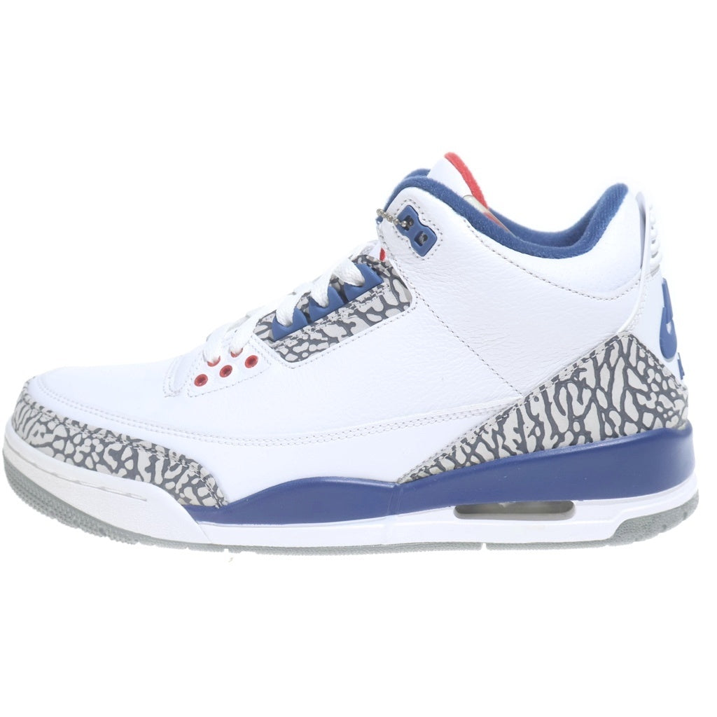 NIKE(ナイキ) AIR JORDAN 3 RETRO エアジョーダン3 レトロ トゥルー ブルー ハイカットスニーカー ホワイト/ブルー US9.5/27.5cm 854262-106