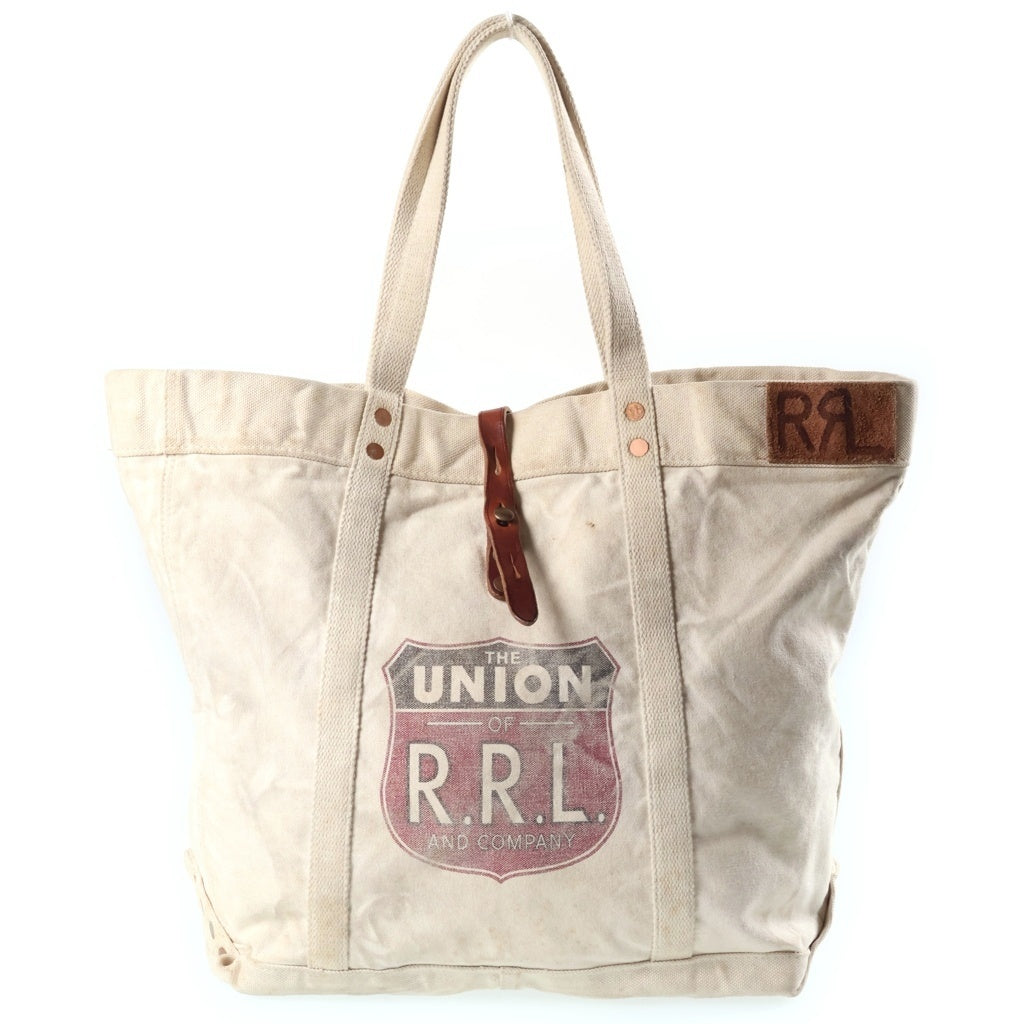 RRL(ダブルアールエル) ヴィンテージ加工 キャンバストートバッグ アイボリー