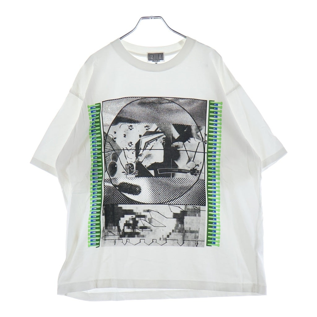 C.E(シーイー) FK Hstamimic VRSN BIG Tee グラフィック ビッグ クルーネック半袖Tシャツ CES29T22 ホワイト