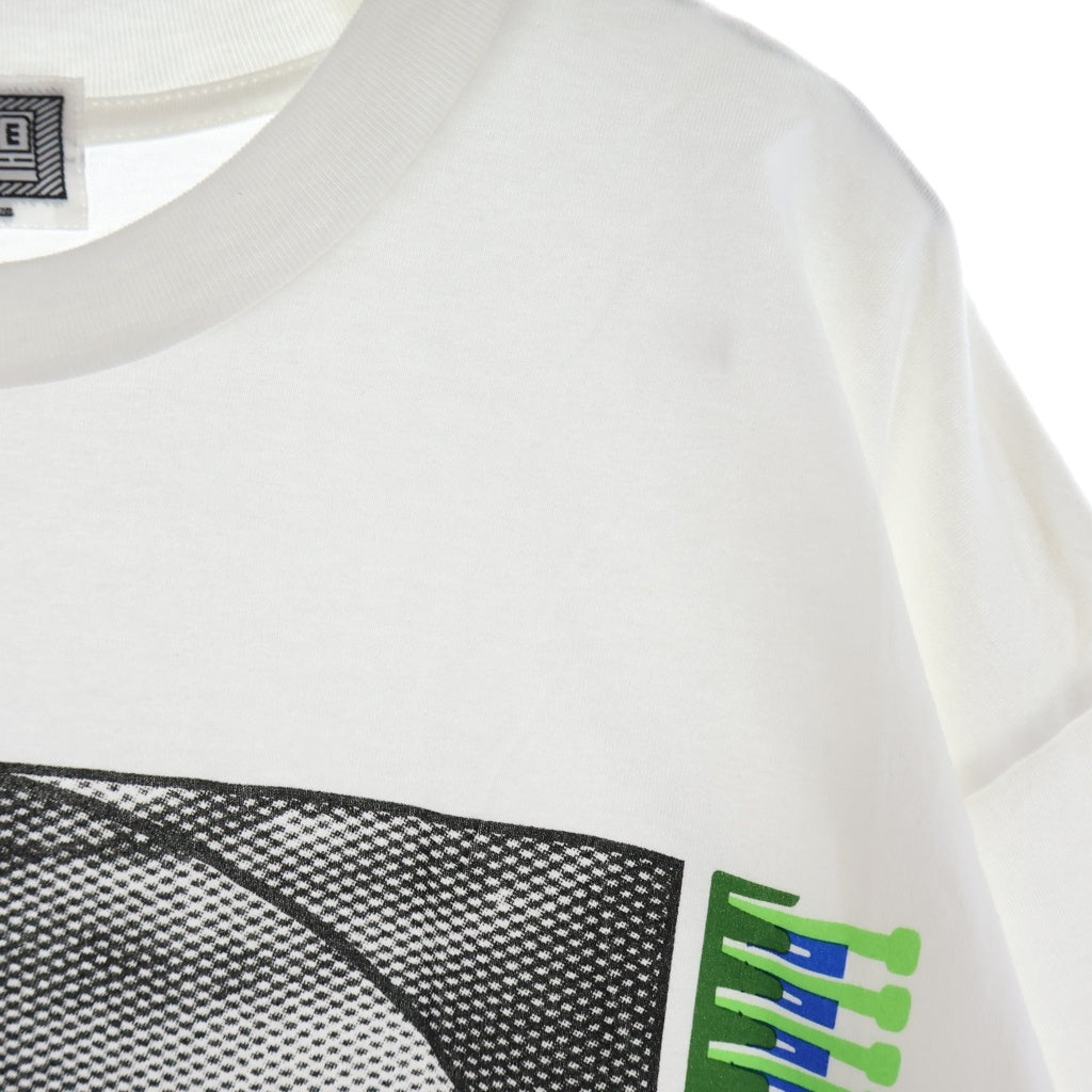 C.E(シーイー) FK Hstamimic VRSN BIG Tee グラフィック ビッグ クルーネック半袖Tシャツ CES29T22 ホワイト
