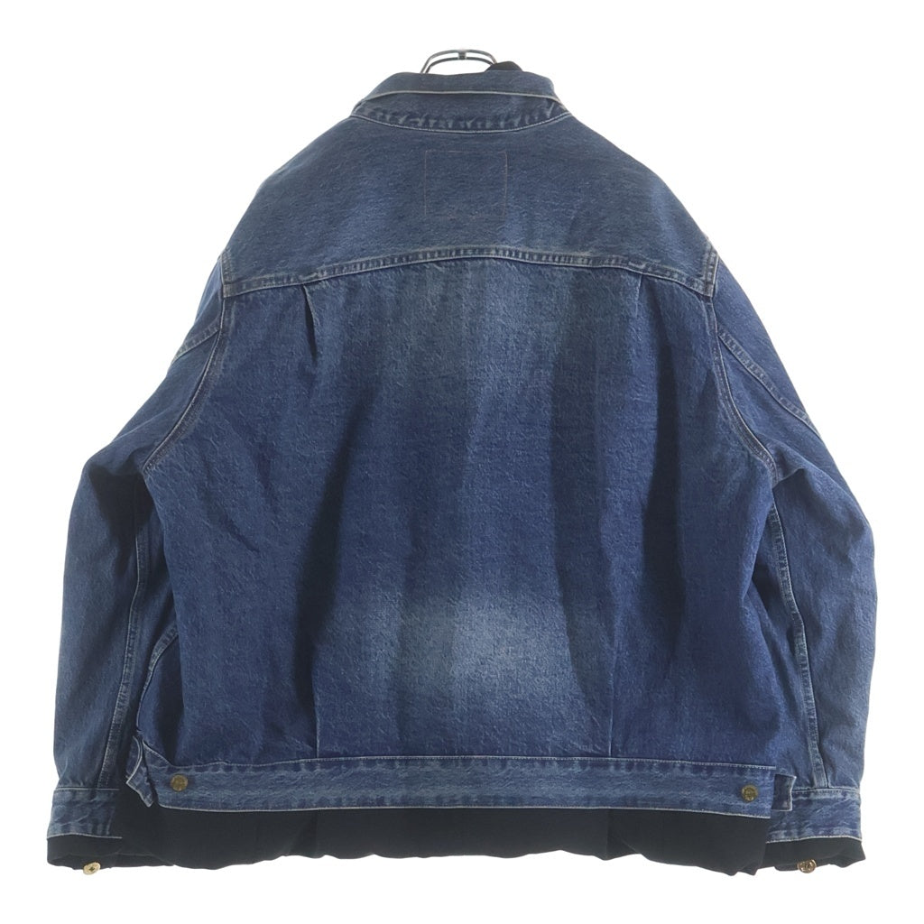 Sacai(サカイ) 25SS×LEVI'S Men's Denim x Matelasse Twill Reversible Blouson リーバイス マトラッセツイル リバーシブル デニムジャケット インディゴ 25-03706M PC9-0035J-000