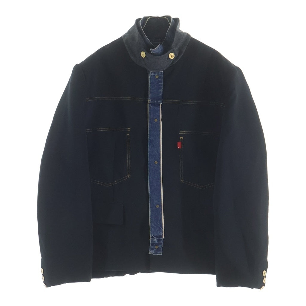 Sacai(サカイ) 25SS×LEVI'S Men's Denim x Matelasse Twill Reversible Blouson リーバイス マトラッセツイル リバーシブル デニムジャケット インディゴ 25-03706M PC9-0035J-000