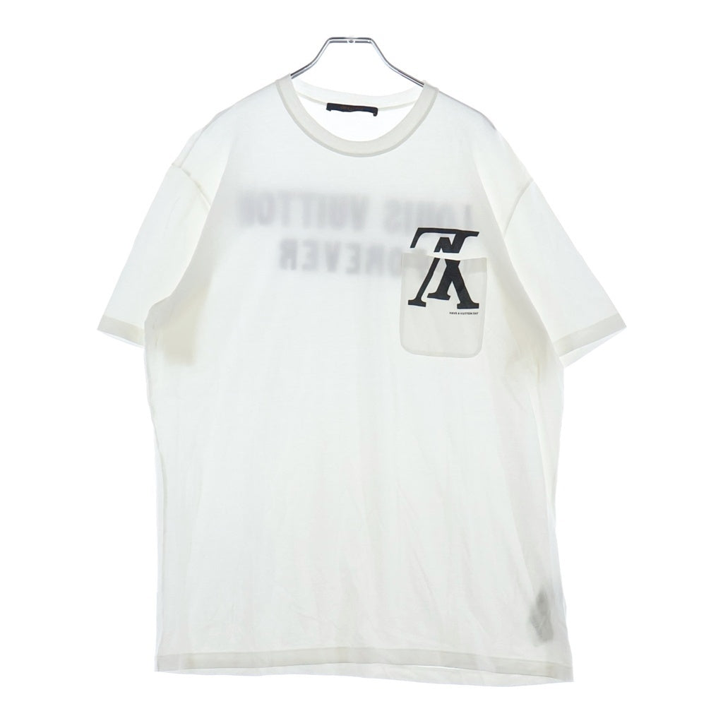 LOUIS VUITTON(ルイヴィトン) FOREVER フォーエバー 胸ロゴ クルーネック半袖Tシャツ RM182M FMB HFY21W ホワイト