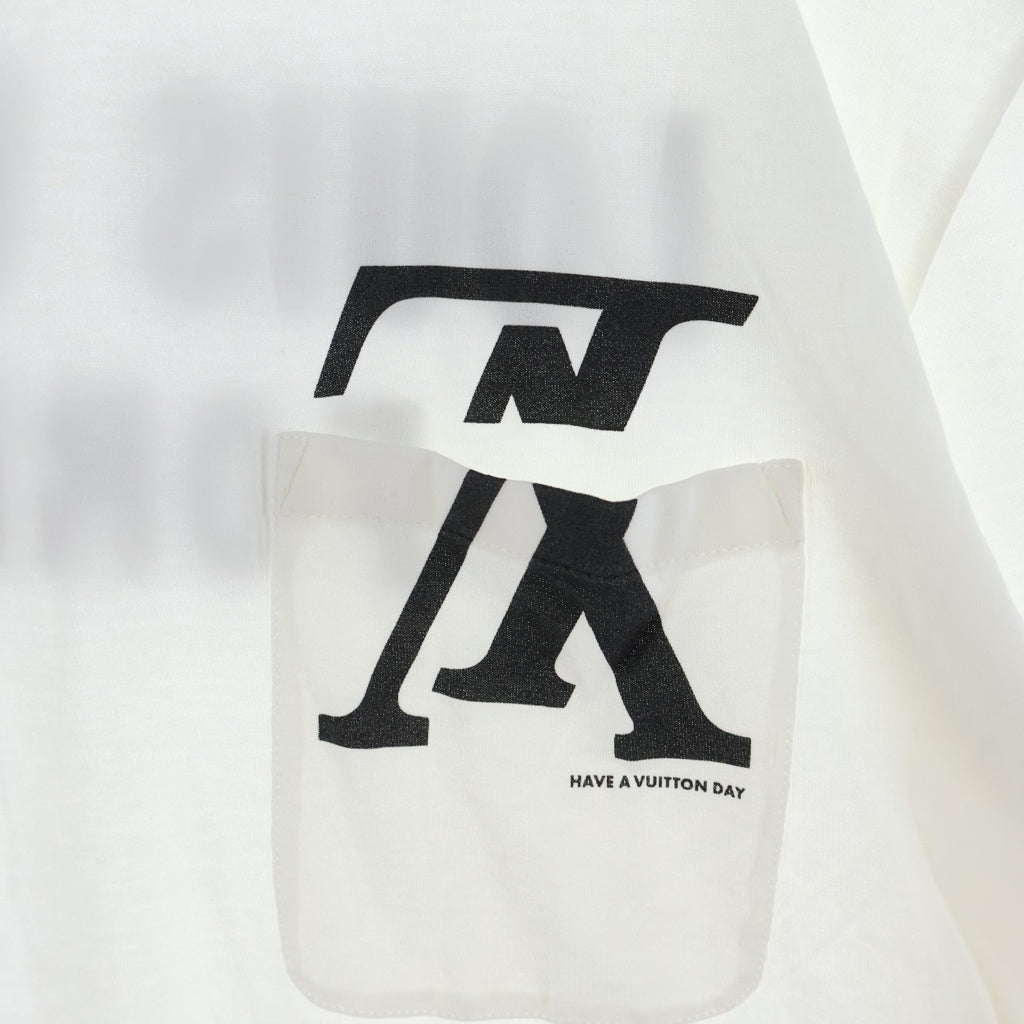 LOUIS VUITTON(ルイヴィトン) FOREVER フォーエバー 胸ロゴ クルーネック半袖Tシャツ RM182M FMB HFY21W ホワイト