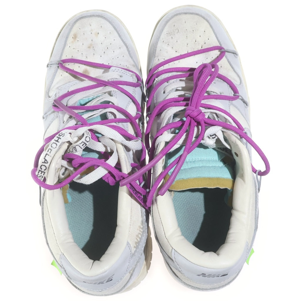 NIKE(ナイキ) ×OFF-WHITE DUNK LOW 1 OF 50 21 オフホワイト ダンク ローカットスニーカー グレー/ホワイト US10/28cm DM1602-100