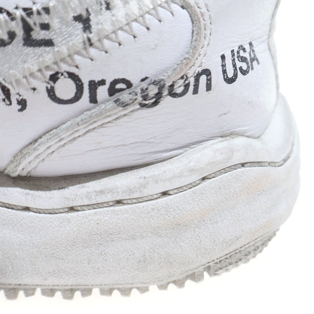 NIKE(ナイキ) ×OFF-WHITE AIR FORCE1 MID SP LTHR オフホワイト エアフォース1 ミッドカットスニーカー ホワイト US7/25cm DR0500-100