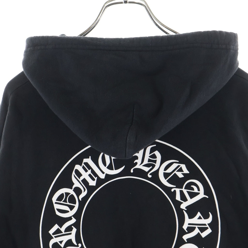 CHROME HEARTS(クロムハーツ) Hooreshoe Floral Cross Pullover Hoodie ホースシュー フローラル プルオーバーパーカー ブラック -