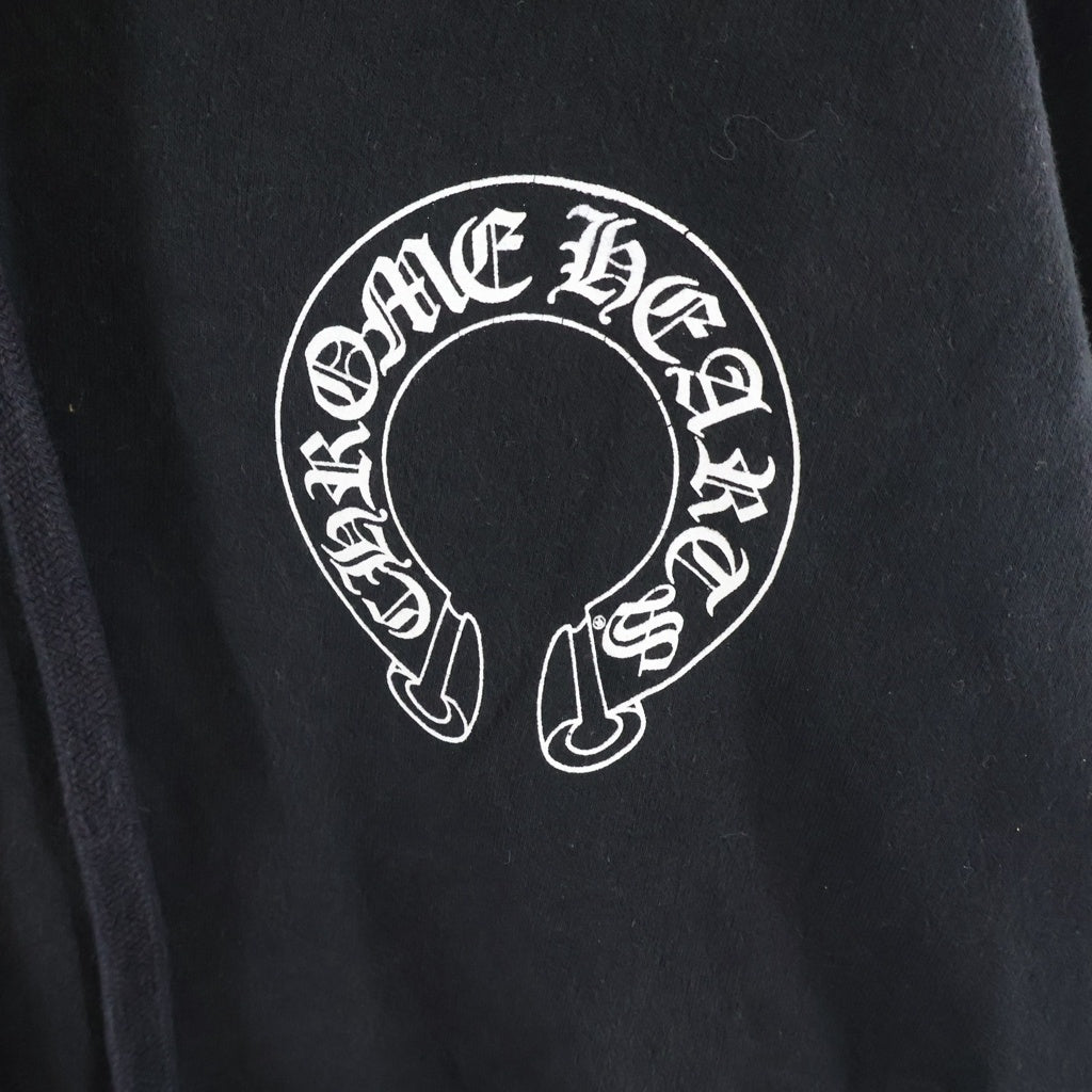CHROME HEARTS(クロムハーツ) Hooreshoe Floral Cross Pullover Hoodie ホースシュー フローラル プルオーバーパーカー ブラック -