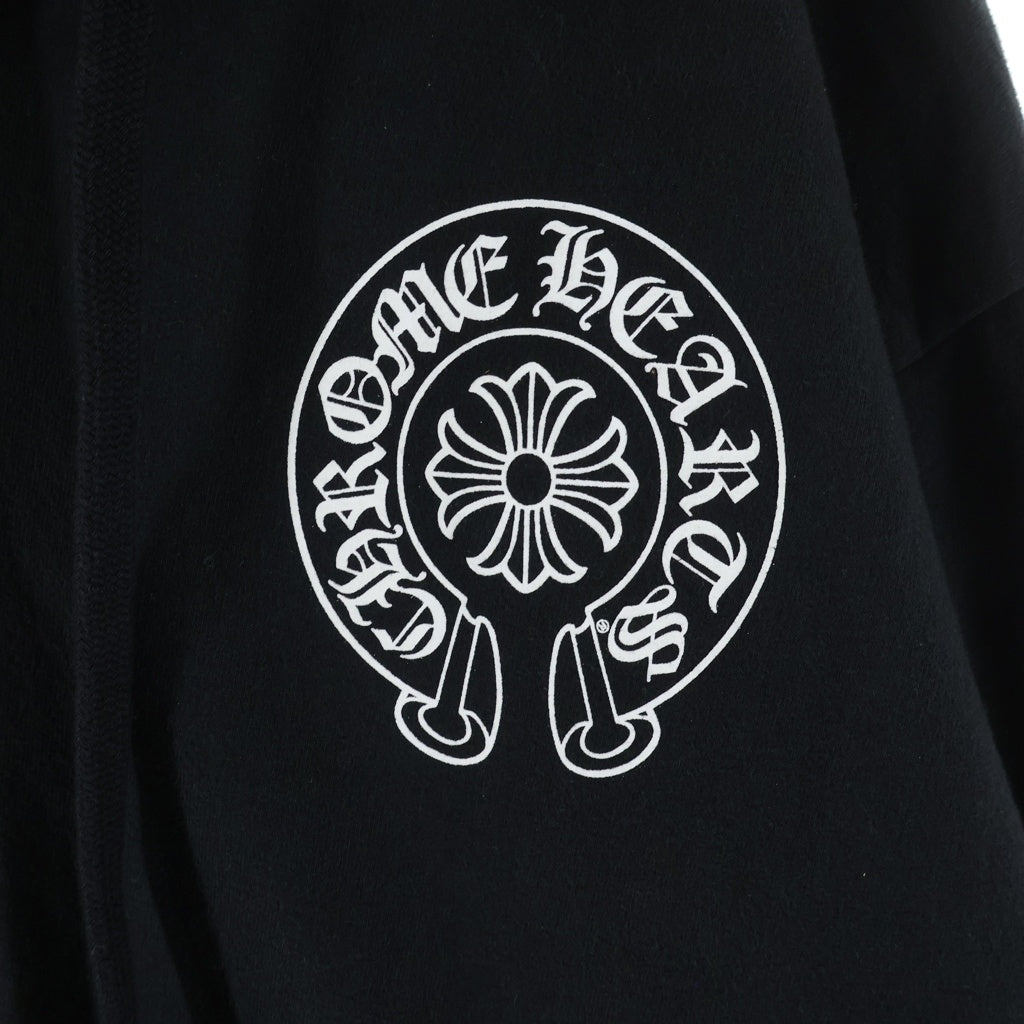 CHROME HEARTS(クロムハーツ) SWTSHRT HD ZIP 大阪限定バックホースシューダガージップ プルオーバーパーカー ブラック