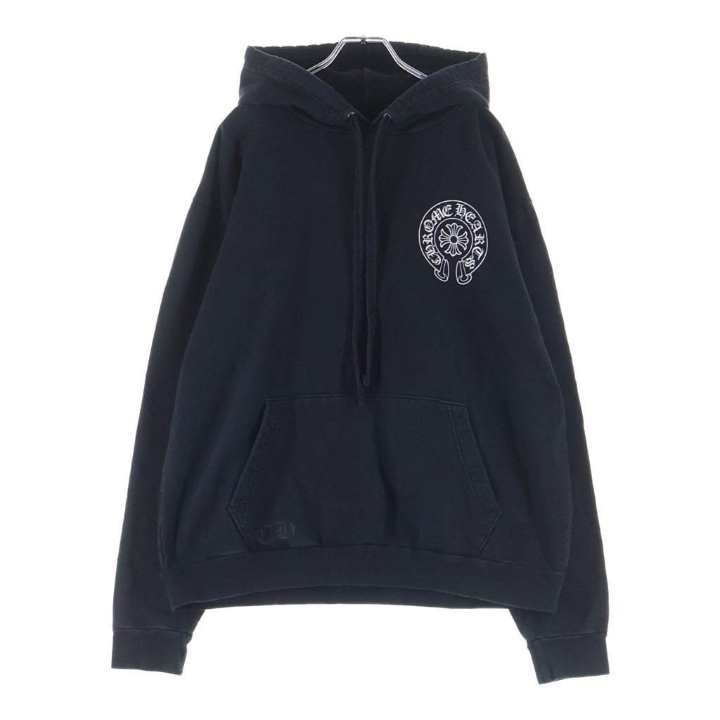 CHROME HEARTS(クロムハーツ) SWTSHRT HD ZIP 大阪限定バックホースシューダガージップ プルオーバーパーカー ブラック
