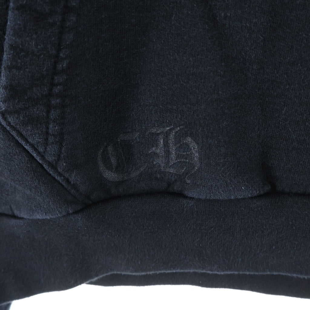 CHROME HEARTS(クロムハーツ) SWTSHRT HD ZIP 大阪限定バックホースシューダガージップ プルオーバーパーカー ブラック