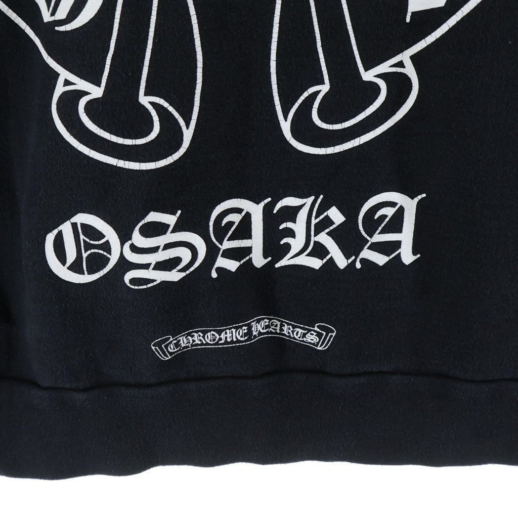 CHROME HEARTS(クロムハーツ) SWTSHRT HD ZIP 大阪限定バックホースシューダガージップ プルオーバーパーカー ブラック