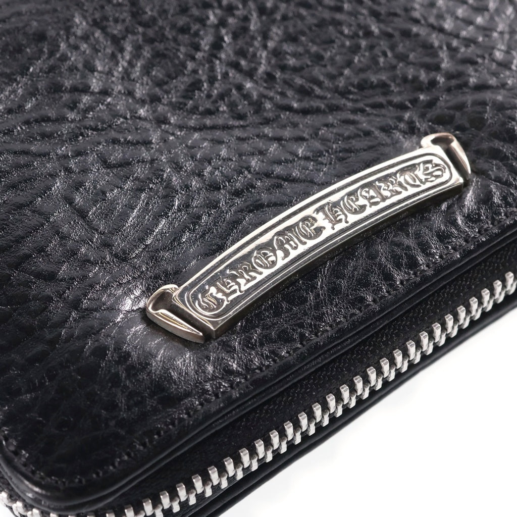 CHROME HEARTS(クロムハーツ) SQ ZIP BILL スクエアジップビル レザーウォレット 財布 ブラック BCA376