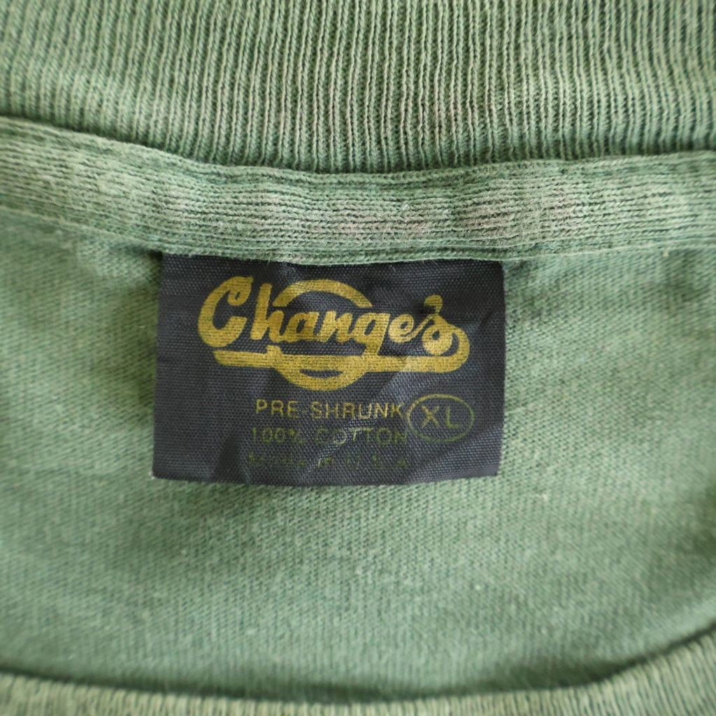 VINTAGE(ヴィンテージ) 90s Kermit カーミット クルーネック半袖Tシャツ USA製 カーキ ‐
