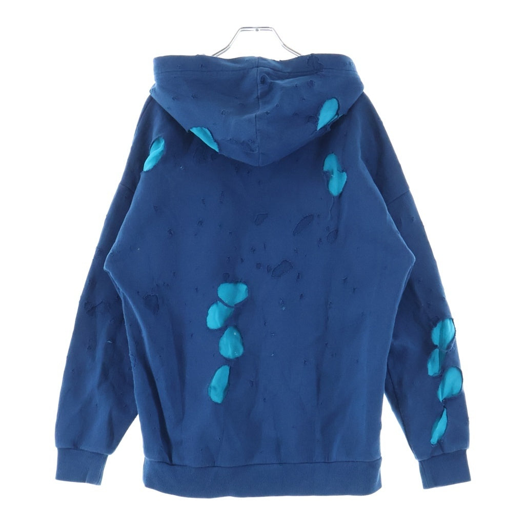 GIVENCHY(ジバンシィ) DESTROY HOODIE デストロイドフーディ BMJ03H3Y42 プルオーバーパーカー ブルー