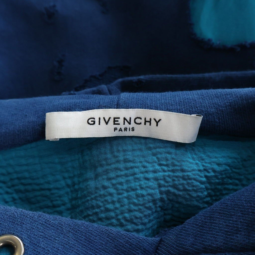 GIVENCHY(ジバンシィ) DESTROY HOODIE デストロイドフーディ BMJ03H3Y42 プルオーバーパーカー ブルー