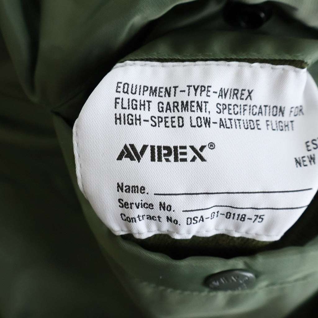AVIREX(アヴィレックス) MA-1 VANGUARDS ヴァンガーズ フライトジャケット カーキ 783-4252019