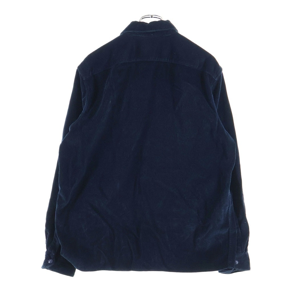 POLO RALPH LAUREN(ポロラルフローレン) チンスト 胸ポニー コーディロイ TALONジップ ジップアップシャツ ネイビー