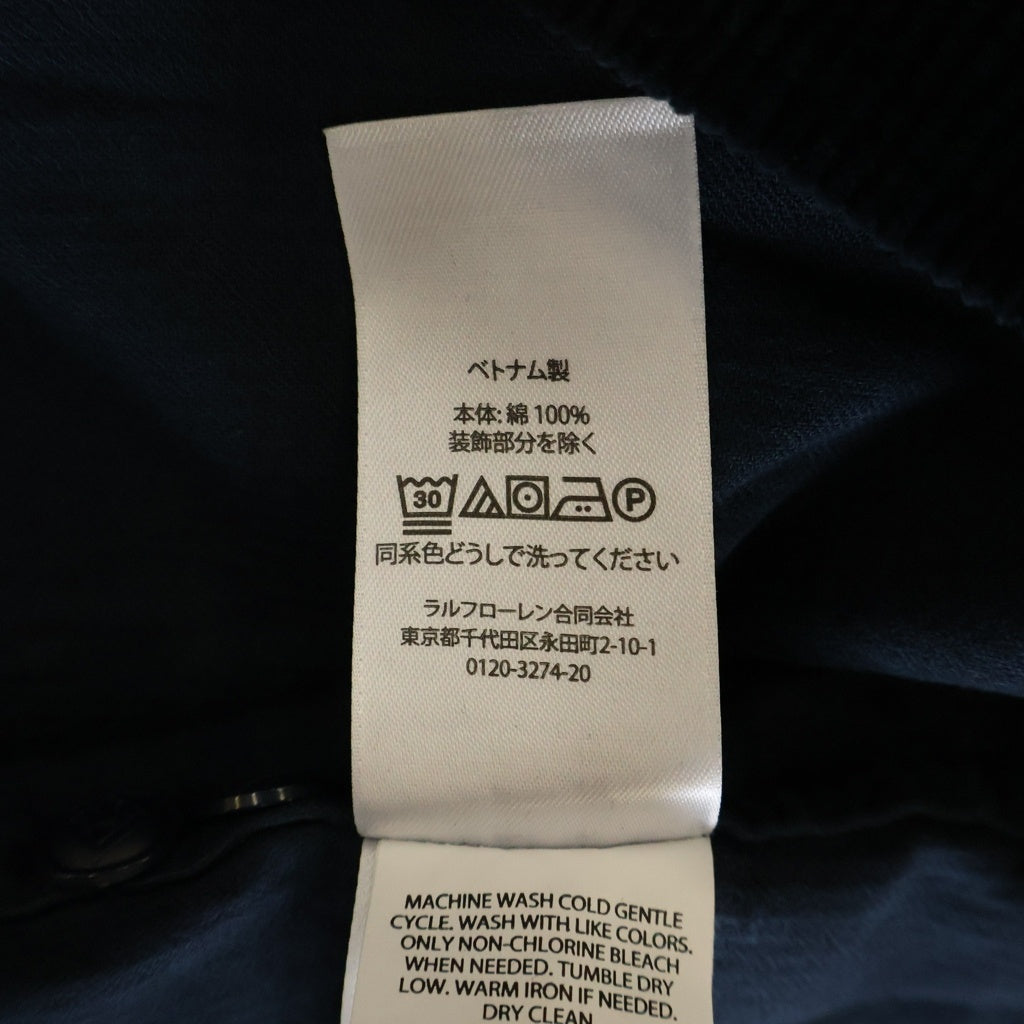 POLO RALPH LAUREN(ポロラルフローレン) チンスト 胸ポニー コーディロイ TALONジップ ジップアップシャツ ネイビー