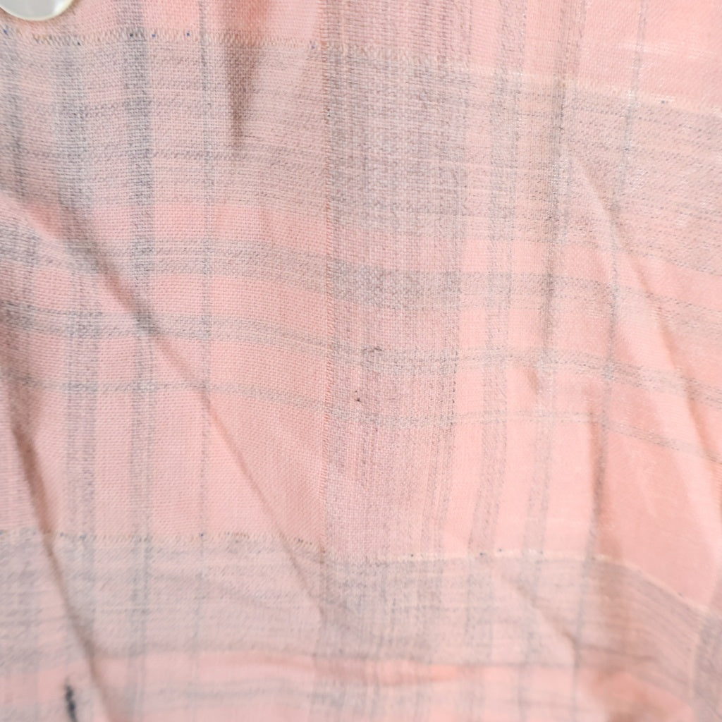 VINTAGE(ヴィンテージ) 60s OMBRE SHADE PINK RAYON グレピン レーヨン 開襟 オープンカラーシャツ ピンク チェック