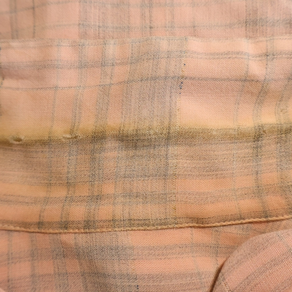 VINTAGE(ヴィンテージ) 60s OMBRE SHADE PINK RAYON グレピン レーヨン 開襟 オープンカラーシャツ ピンク チェック