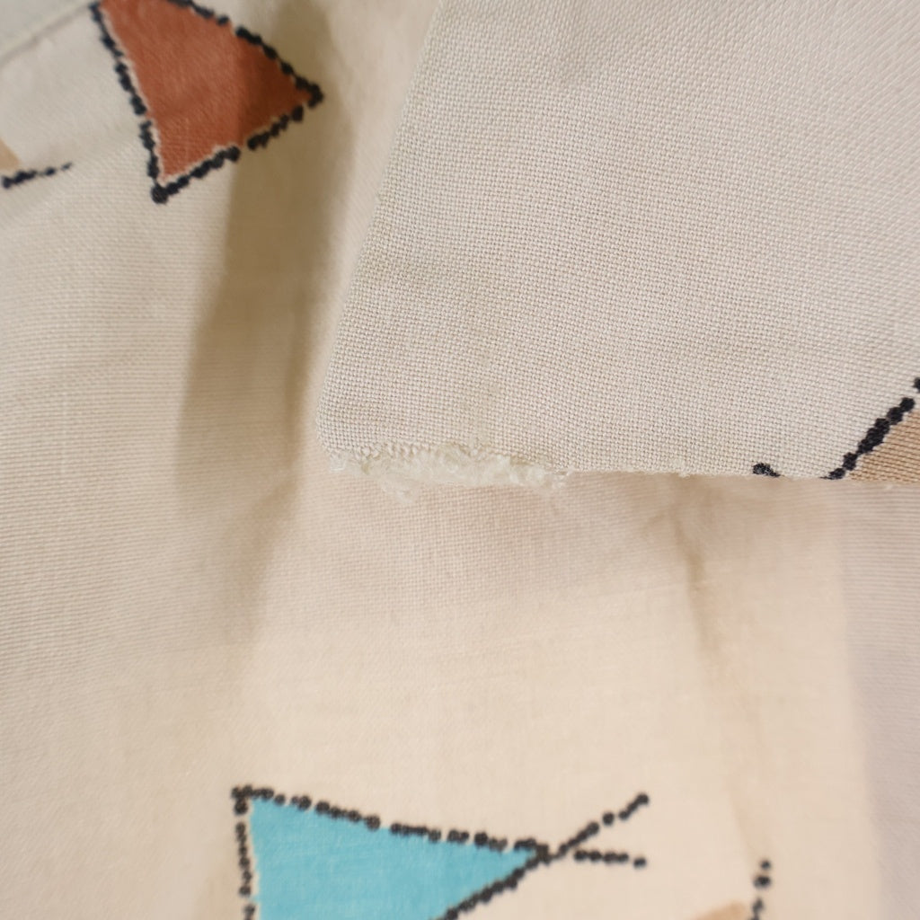 VINTAGE(ヴィンテージ) 50s-60s BRENT Atomic RAYON アトミック レーヨン 開襟 オープンカラーシャツ ベージュ