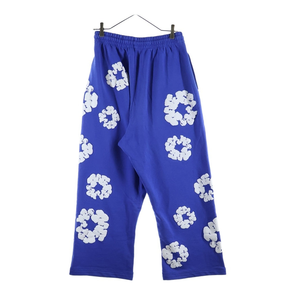 DENIM TEARS(デニムティアーズ) Cotton Wreath Baggy Sweatpants ワイド スウェットパンツ ブルー
