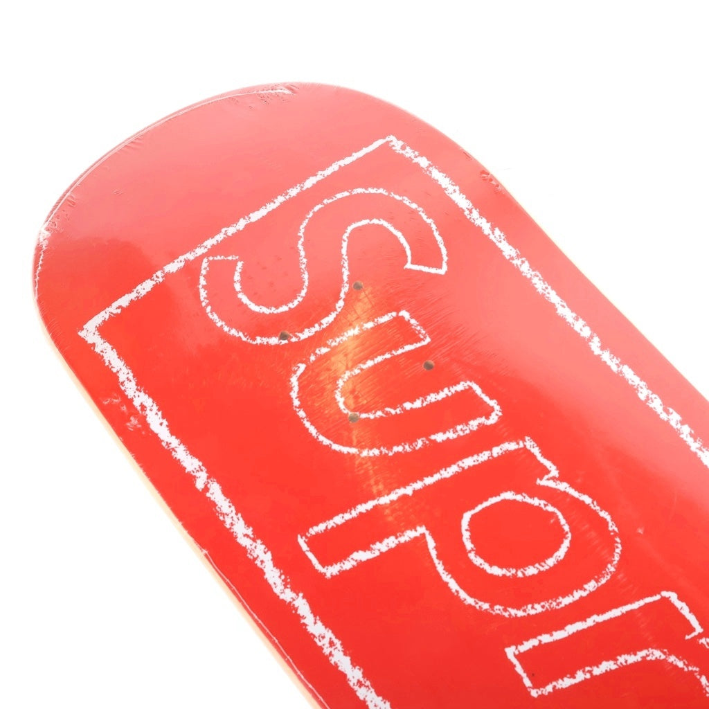 SUPREME(シュプリーム) 21SS ×KAWS Chalk Logo Skateboard カウズ チョーク ロゴ スケートボード スケボー デッキ ブラック/レッド