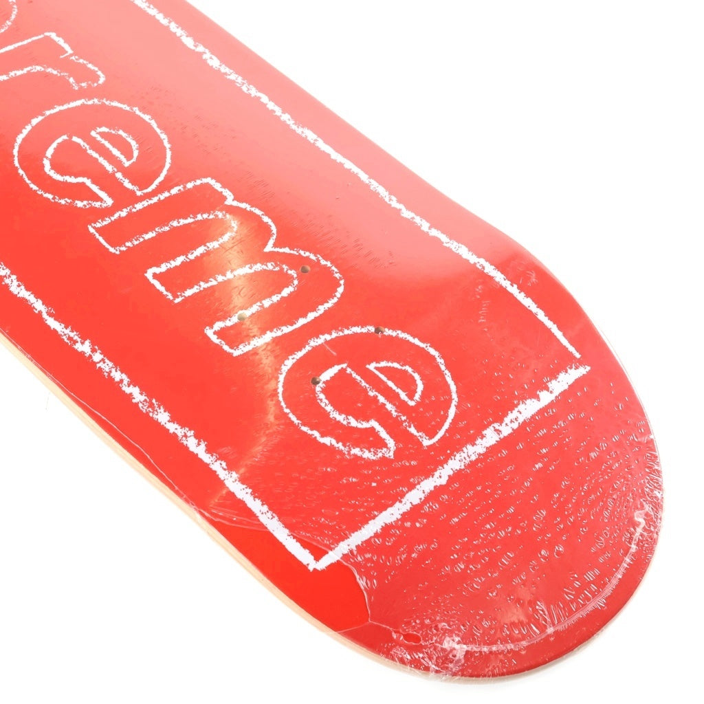 SUPREME(シュプリーム) 21SS ×KAWS Chalk Logo Skateboard カウズ チョーク ロゴ スケートボード スケボー デッキ ブラック/レッド