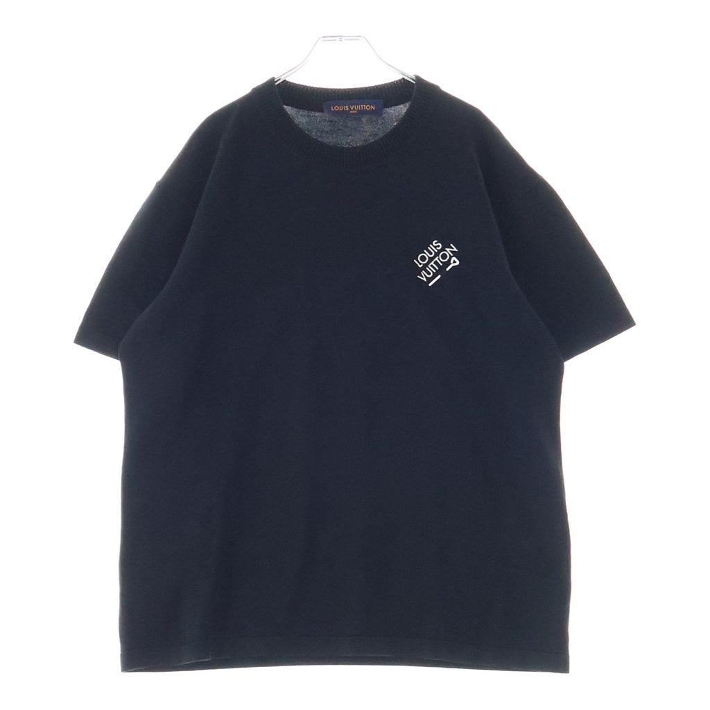 LOUIS VUITTON(ルイヴィトン) 23SS フックディテール シグネチャーショートスリーブ ニットセーター ブラック RM231Q OY8 HNN42W