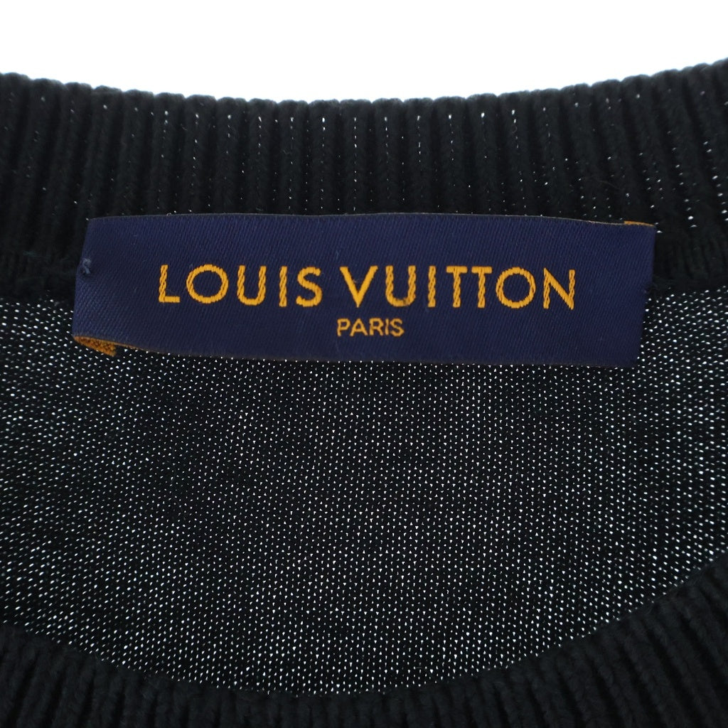 LOUIS VUITTON(ルイヴィトン) 23SS フックディテール シグネチャーショートスリーブ ニットセーター ブラック RM231Q OY8 HNN42W