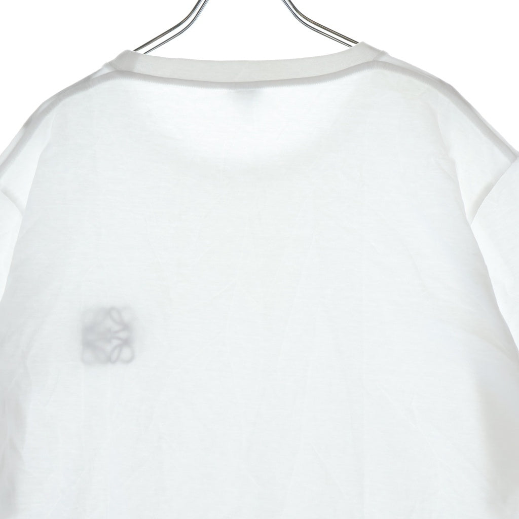 LOEWE(ロエベ) アナグラム刺繍 クルーネック半袖Tシャツカットソー パープル H526Y22X75
