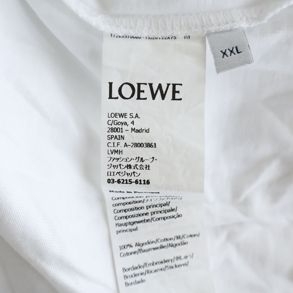 LOEWE(ロエベ) アナグラム刺繍 クルーネック半袖Tシャツカットソー パープル H526Y22X75