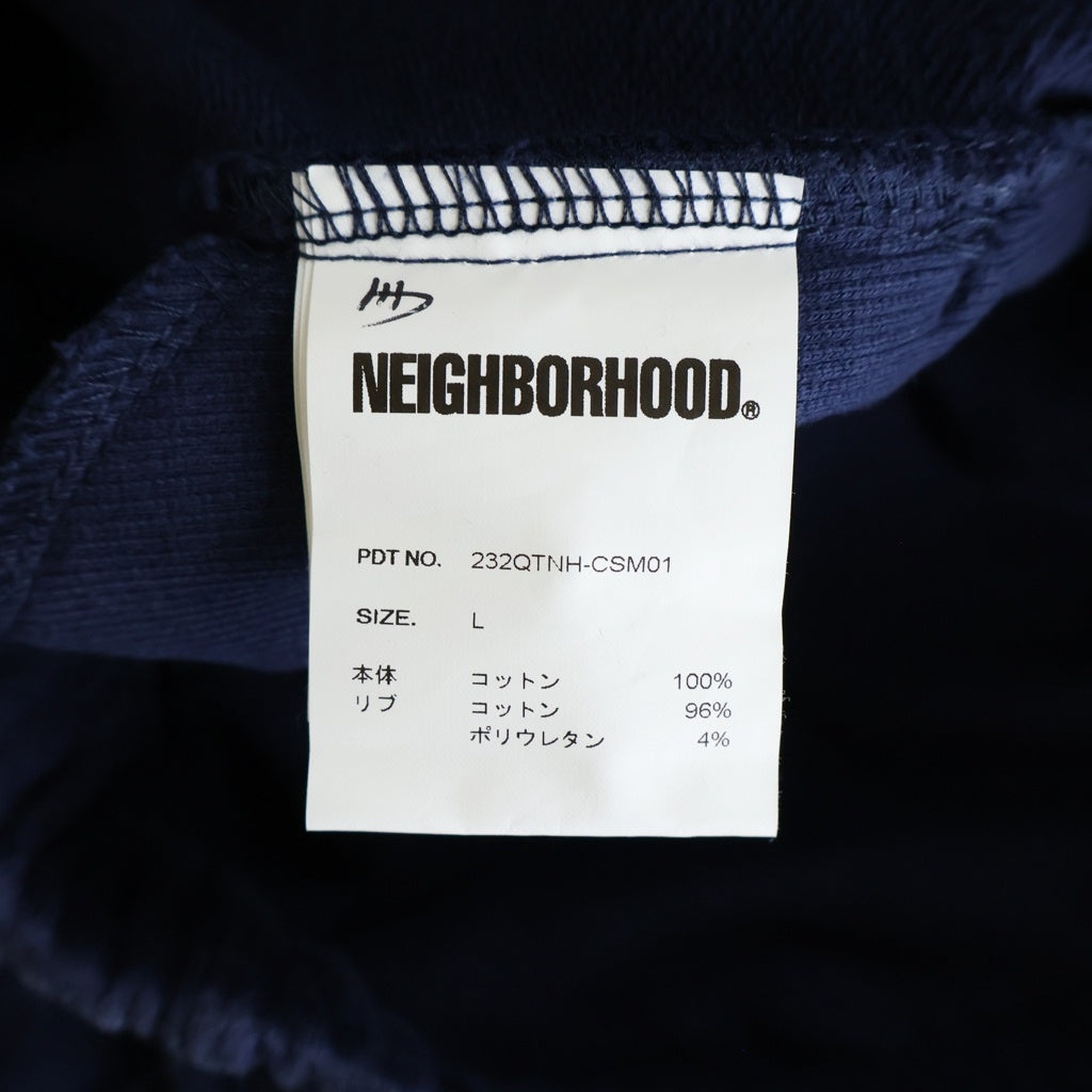 NEIGHBORHOOD(ネイバーフッド) 23SS ロゴプリント スウェットパンツ ネイビー 232QTNH-CSM01