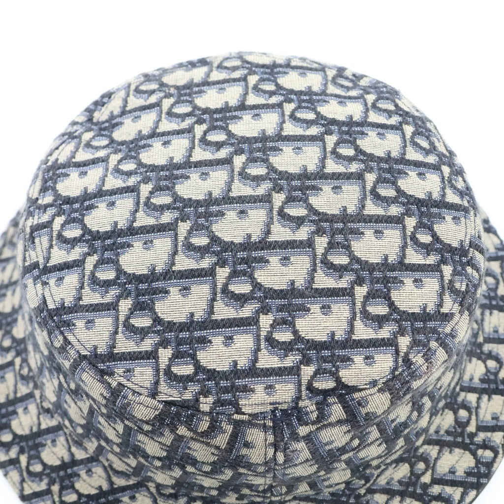 DIOR(ディオール) 21SS オブリーク トロッター ロゴ バケットハット ネイビー 13C907A4502