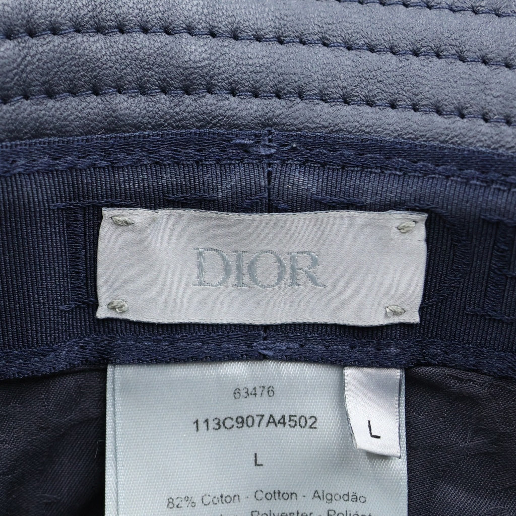 DIOR(ディオール) 21SS オブリーク トロッター ロゴ バケットハット ネイビー 13C907A4502