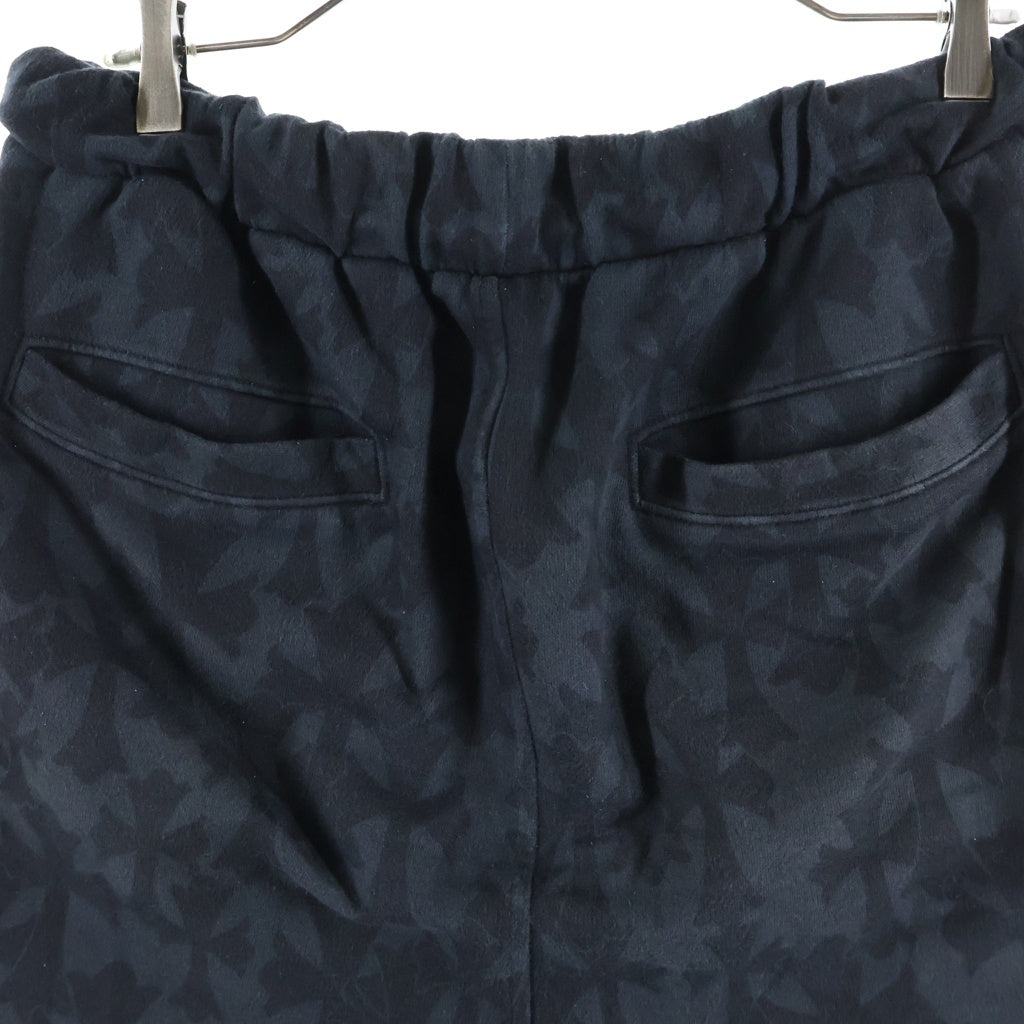 CHROME HEARTS(クロムハーツ) SWEAT PANTS セメタリークロス 総柄スウェットハーフパンツ ブラック