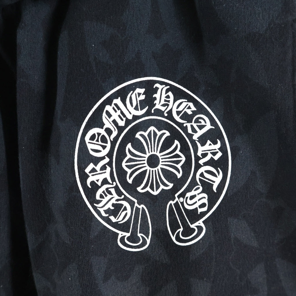 CHROME HEARTS(クロムハーツ) SWEAT PANTS セメタリークロス 総柄スウェットハーフパンツ ブラック