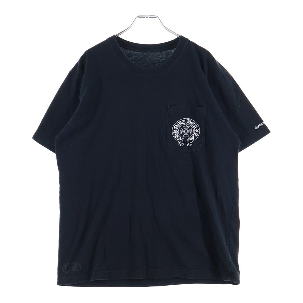 CHROME HEARTS(クロムハーツ) HORSESHOE S/S TEE ホースシュープリント ポケット半袖Tシャツ カットソー ブラック