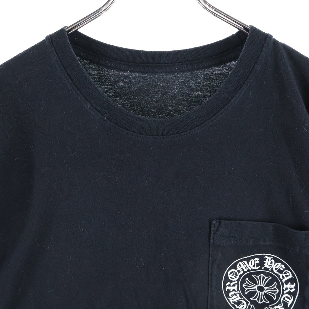 CHROME HEARTS(クロムハーツ) HORSESHOE S/S TEE ホースシュープリント ポケット半袖Tシャツ カットソー ブラック